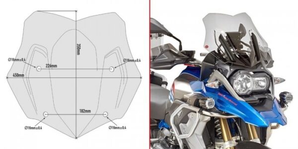 GIVI D5124B SZYBA DYMIONA 35 x 45 cm BMW R 1200