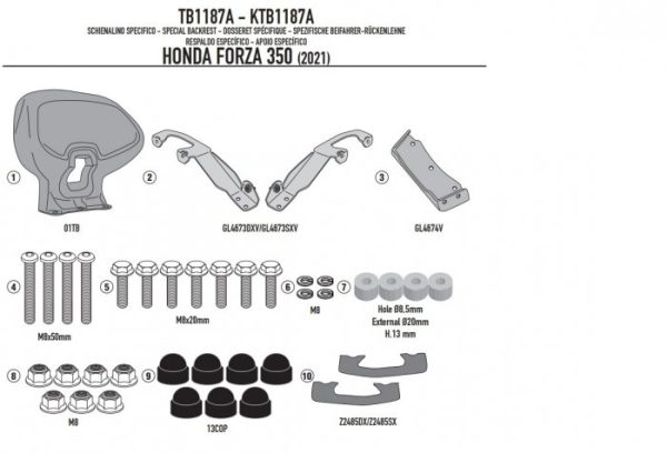 GIVI STELAŻ KUFRÓW BOCZNYCH ONE-FIT CAM KTM 890