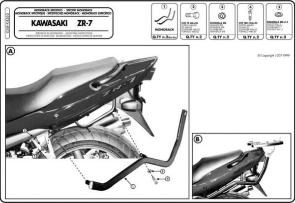 Givi 436F Stelaż Centralny KAWASAKI ZR7