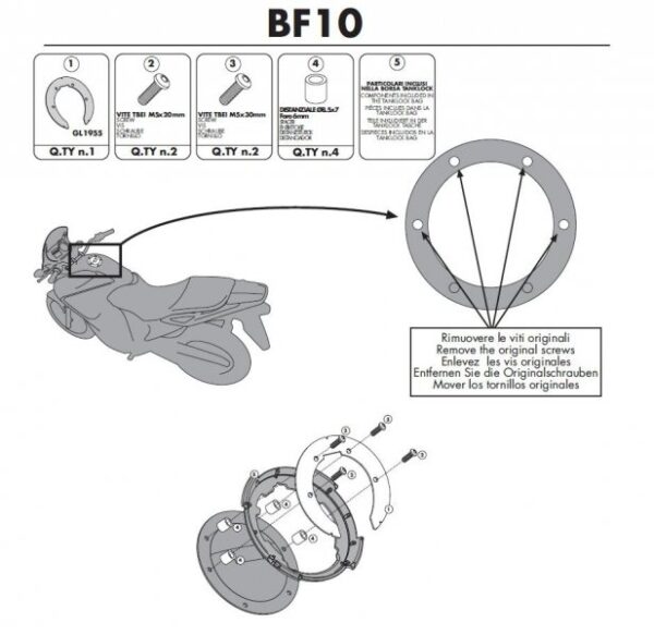 Givi BF10 Pierścień mocujący tanklock Suzuki DL