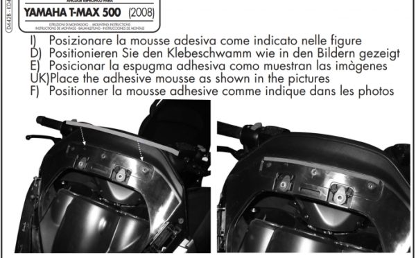 KAPPA SZYBA YAMAHA T-MAX 500 '08-'11 CZARNA