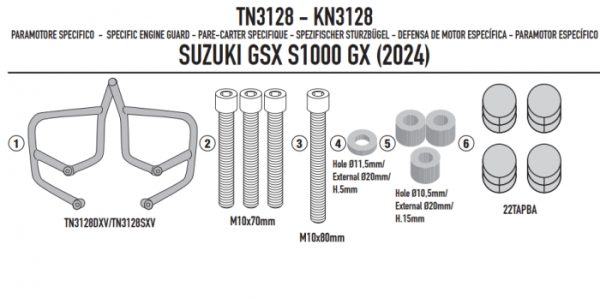 KAPPA GMOLE OSŁONY SILNIKA SUZUKI GSX S 1000 GX 24