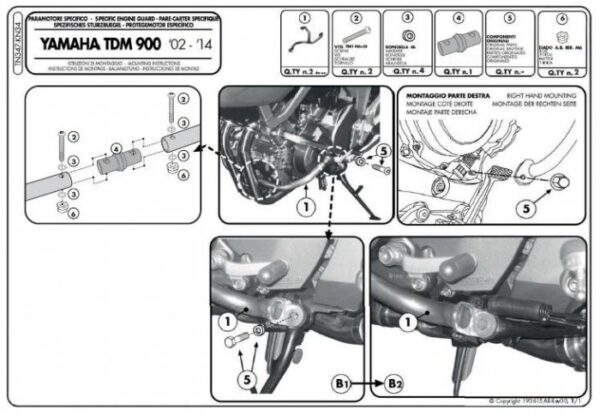 Kappa KN34 Gmole Yamaha Tdm 900 (02 > 09)