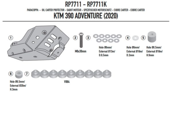 GIVI OSŁONA MISKI OLEJOW KTM 390 Adventure 20 > 22