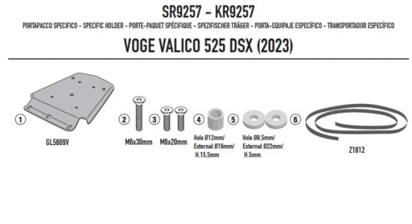 KAPPA STELAŻ KUFRA CENTRALNEGO VOGE VALICO 525 DSX