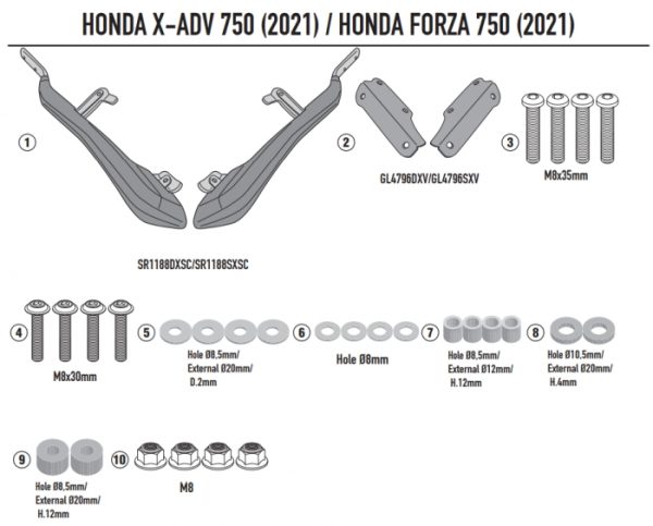 GIVI STELAŻ KUFRA CENTRALNEGO HONDA X-ADV 750 (21)