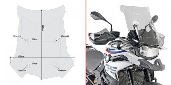 GIVI D5127S SZYBA DYMIONA 44x47cm BMW F750 GS