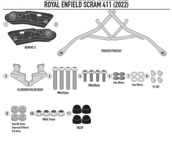 GIVI STELAŻ SAKW BOCZNYCH SERII REMOVE-X - ROYAL