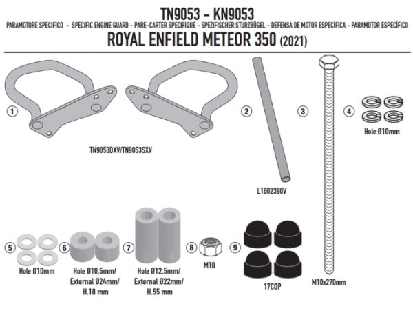 GIVI OSŁONA SILNIKA GMOLE Royal Enfield Meteor 350