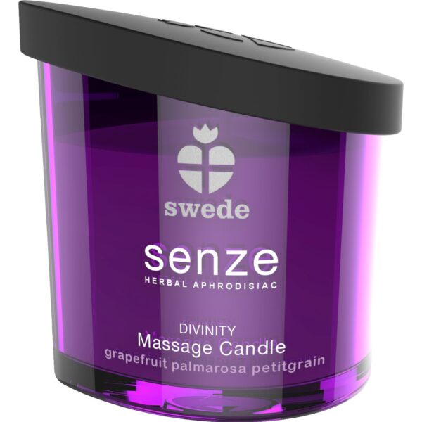 Świeca do Masażu Swede - Senze Divinity Massage Candle Grapefruit Palmarosa Petitgrain | 100% ORYGINAŁ| DYSKRETNA PRZESYŁKA