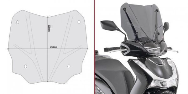 GIVI SZYBA DYMIONA 33 x 45 cm (H x W) HONDA SH 350