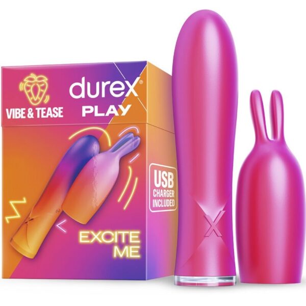 Wibrator Durex Play Vibe & Tease 2w1 Z Końcówką | 100% ORYGINAŁ| DYSKRETNA PRZESYŁKA