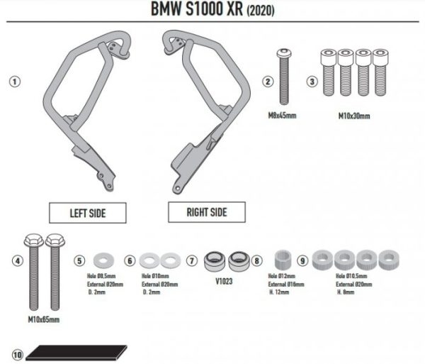 KAPPA KN5138 GMOLE SILNIKA BMW S 1000 XR 20 CZARNE