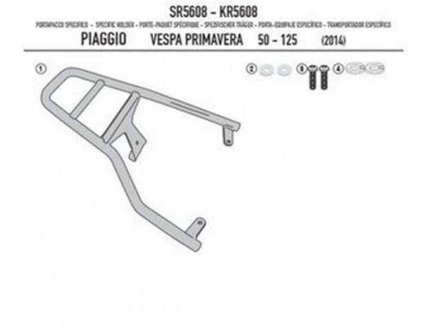KAPPA STELAŻ KUFRA CENTRALNEGO PIAGGIO Vespa Prima