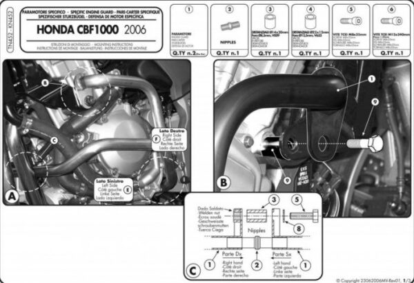 Kappa KN452 Gmole HONDA CBF 1000 / ABS (06 > 09)