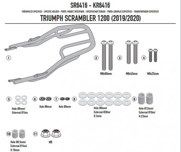 KAPPA STELAŻ KUFRA CENTR TRIUMPH Scrambler 1200 19