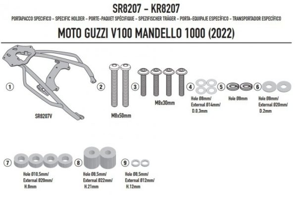 KAPPA  STELAŻ KUFRA CENTRALNEGO MOTOGUZZI V100 MAN