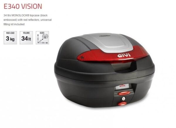 Givi E340 Vision - Kufer Monolock 34 litry