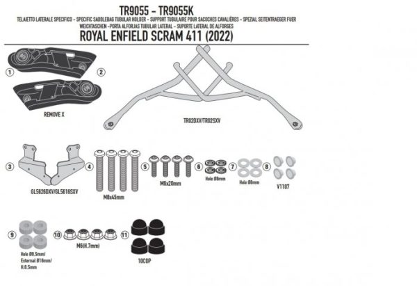 KAPPA STELAŻ POD SAKWY REMOVE-X ROYAL ENFIELD SCR