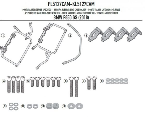 KAPPA KL5127CAM STELAŻ KUFRÓW BMW F 750 GS (18-19)