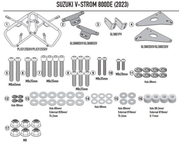 KAPPA STELAŻ KUFRÓW BOCZNYCH MONOKEY SIDE K33 SUZU