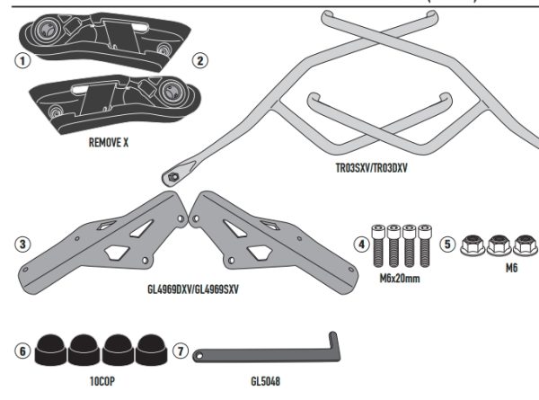 KAPPA STELAŻ POD SAKWY TRIUMPH SPEED TRIPLE 1200 R