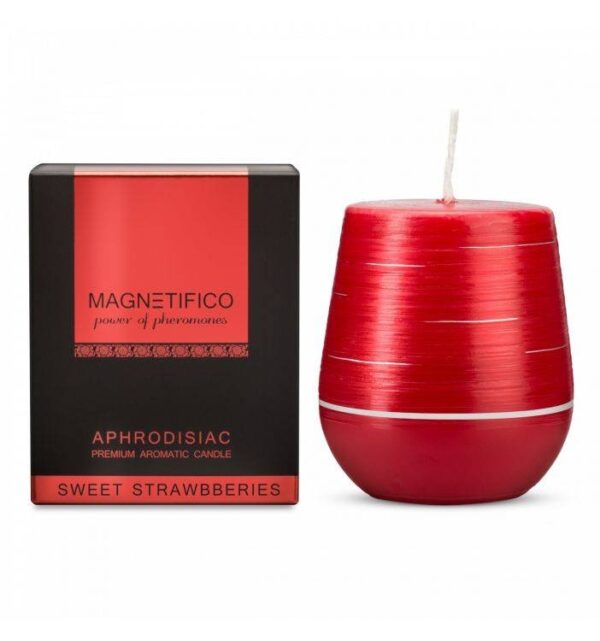 Świeca MAGNETIFICO Candle Sweet Strawberries | 100% ORYGINAŁ| DYSKRETNA PRZESYŁKA