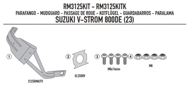 KAPPA  MOCOWANIE BŁOTNIKA KRM02 SUZUKI V-STROM 800