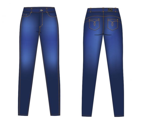 OZONE SPODNIE JEANS STRIKER LADY SLIM FIT WAS BLUE