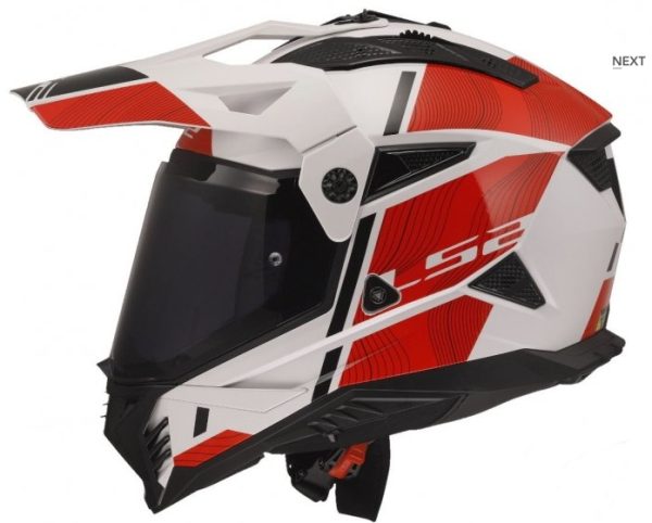 LS2 KASK ADVENT MX702 PIONEER II HILL WHITE RED