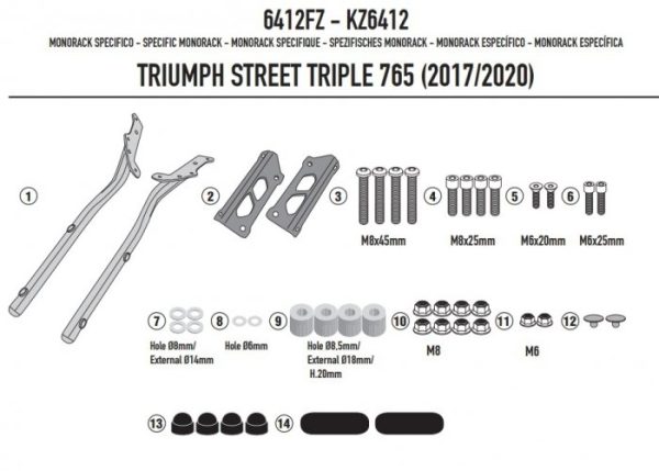 KAPPA STELAŻ KUFRA CENTRALNEGO TRIUMPH STREET TRIP