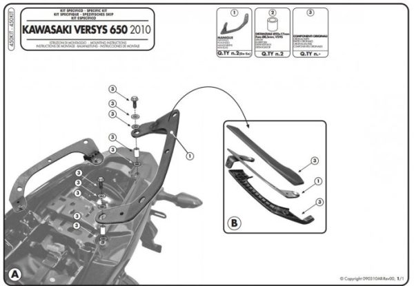 KAPPA ADAPTER MONTAŻ STELAŻA BOCZN KLR450 KLXR450