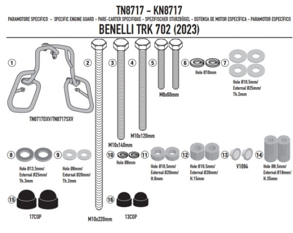 GIVI OSŁONA SILNIKA GMOLE - BENELLI TRK702 X (23)