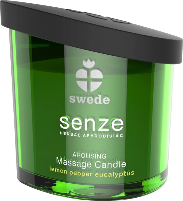 Świeca do Masażu Swede - Senze Arousing Massage Candle Lemon Pepper Eucalyptus | 100% ORYGINAŁ| DYSKRETNA PRZESYŁKA