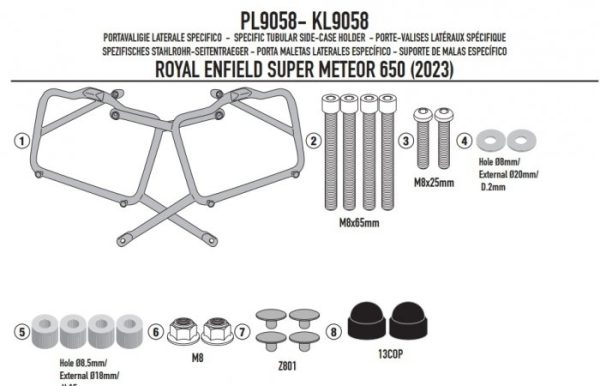 GIVI STELAŻ KUFRÓW MONOKEY ROYAL ENFIELD SUPER MET