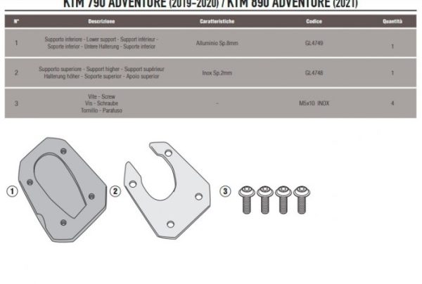 KAPPA ES7712K POSZERZENIE STOPKI BOCZNEJ KTM 790