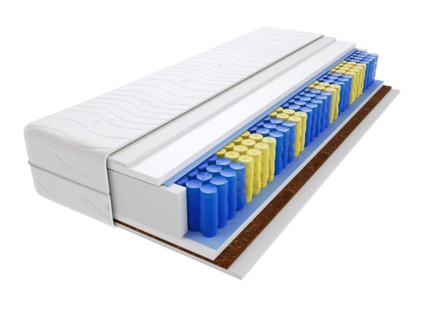 Materac kieszeniowy Warna Max Plus 145x195 cm Średnio / Bardzo twardy 2x Kokos