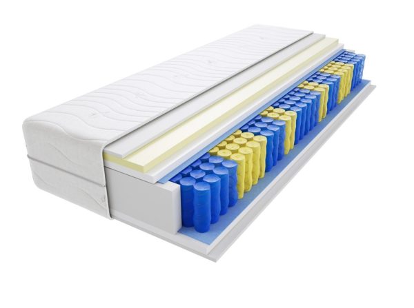 Materac kieszeniowy Kolonia Max Plus 155x155 cm Średnio twardy Visco Memory dwustronny