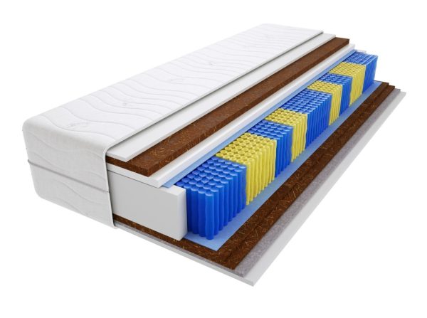 Materac kieszeniowy Bristol Multipocket 145x195 cm Twardy / Bardzo twardy 3x Kokos Końskie Włosie