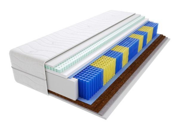 Materac kieszeniowy Bakari Multipocket 175x225 cm Średnio / Bardzo twardy Lateks 2x Kokos Końskie Włosie