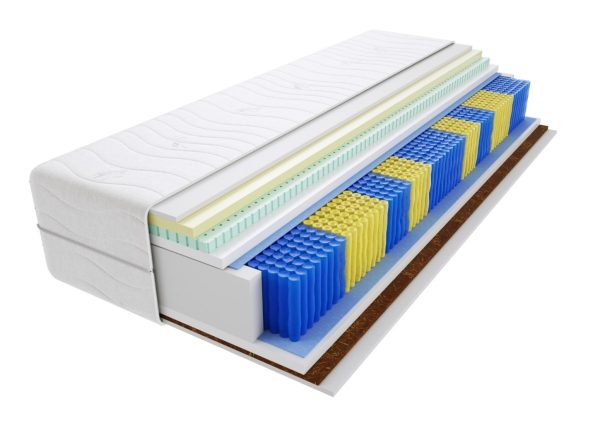Materac kieszeniowy Hebe Multipocket 135x205 cm Średnio / Twardy Lateks Kokos Visco Memory