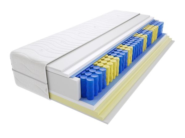 Materac kieszeniowy Zefir Max Plus 120x225 cm Miękki / Średnio Twardy 2x Visco Memory