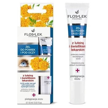 FLOSLEK PHARMA Żel do powiek i pod oczy z luteiną i świetlikiem lekarskim 15ml