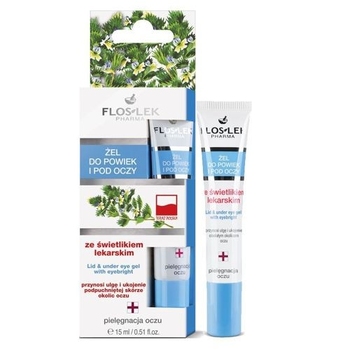 FLOSLEK Żel do powiek i pod oczy ze świetlikiem lekarskim 15ml