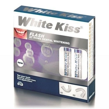 WHITE KISS Flash 0,1% zestaw wybielający z  żelem