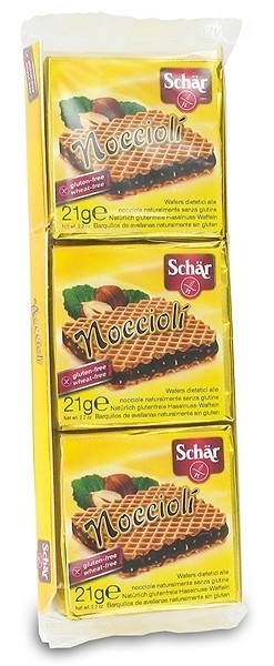 Noccioli - Bezglutenowe wafelki z kremem z orzechów laskowych 63g