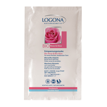 Logona Maseczka odprężająca z bio-różą i bio-aloesem