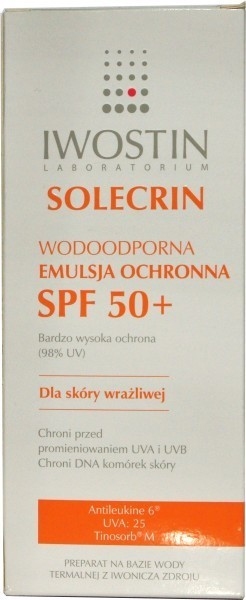 IWOSTIN SOLECRIN wodoodporna emulsja ochronna spf 50+ 