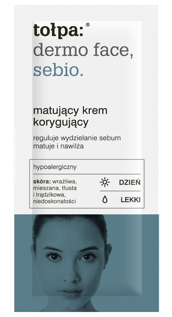 matujący krem korygujący niedoskonałości, LEKKI, DZIEŃ, próbka