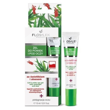 FLOSLEK Żel na powieki i pod oczy ze świetlikiem i aloesem 15ml